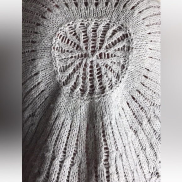 Anthropologie Tapemeasure Light Gray Crocheted Open Cardigan Sweater - L Large - Picture 5 of 9